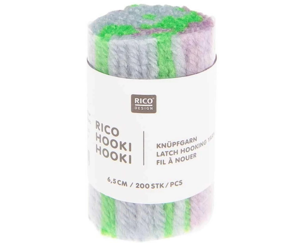 Rico Design Rico Hooki Hooki Knüpfgarn, marmoriert Hellblau