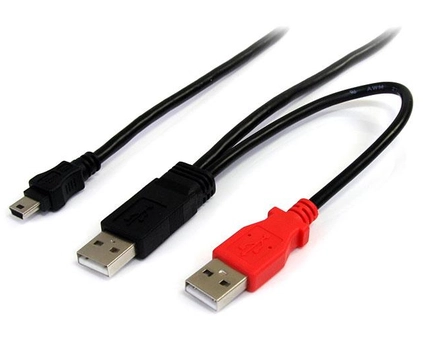 StarTech.com 6ft USB Y Cable for External Hard Drive