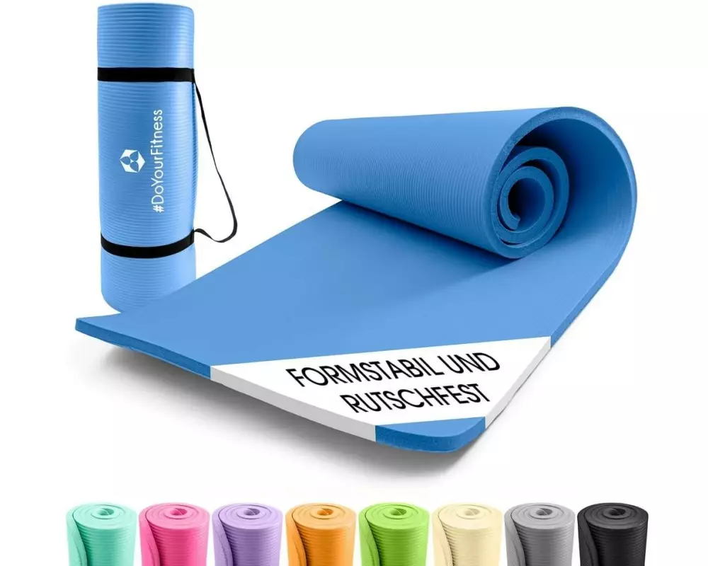 World Fitness Fitnessmatte Yamuna 183 cm x 61 cm, Blau