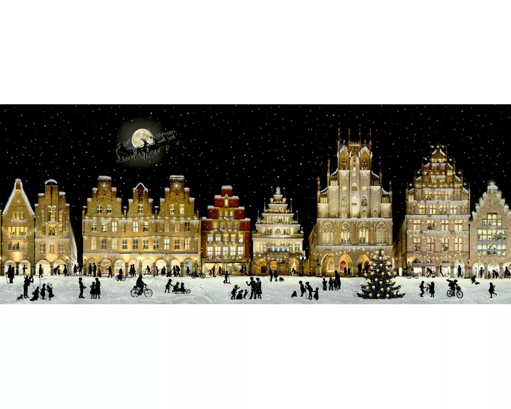 Wandkalender Weihnachtliches Stadtpanorama