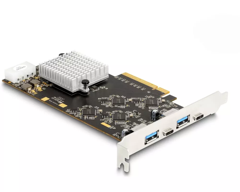 Delock PCI-Express-Karte 2x USB Type-C, 2x USB Type-A