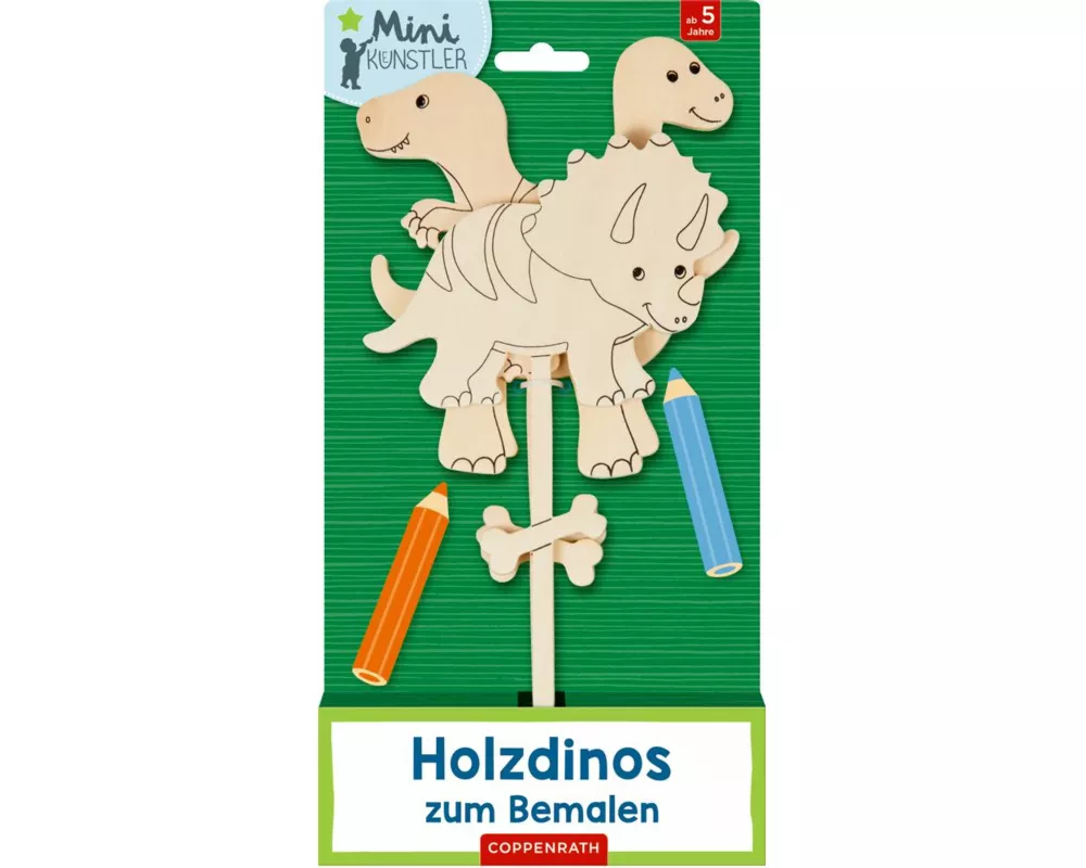 Holzdinos zum Bemalen