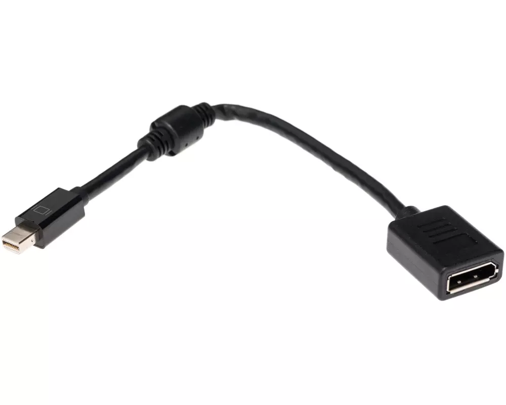 Delock Adapter Mini-DP - DP 4K, schwarz, 15cm