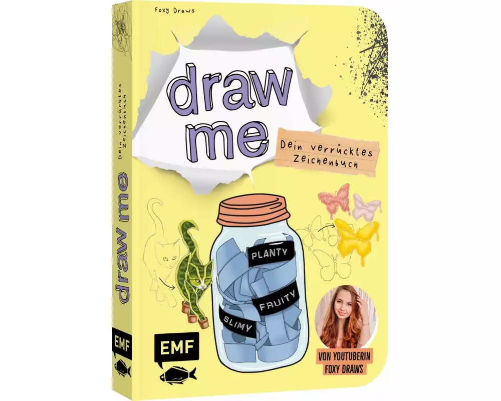 Dein verrücktes Zeichenbuch – Draw me ... fruity, slimy, shiny, planty – Von YouTuberin Foxy Draws