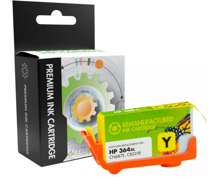 STATIC Ink cartridge compatible with HP CB325EE 364XL yellow remanufactured 750 pages