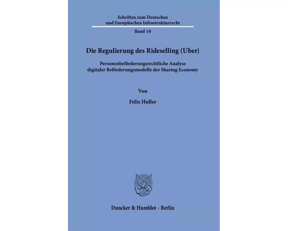 Die Regulierung des Rideselling (Uber)