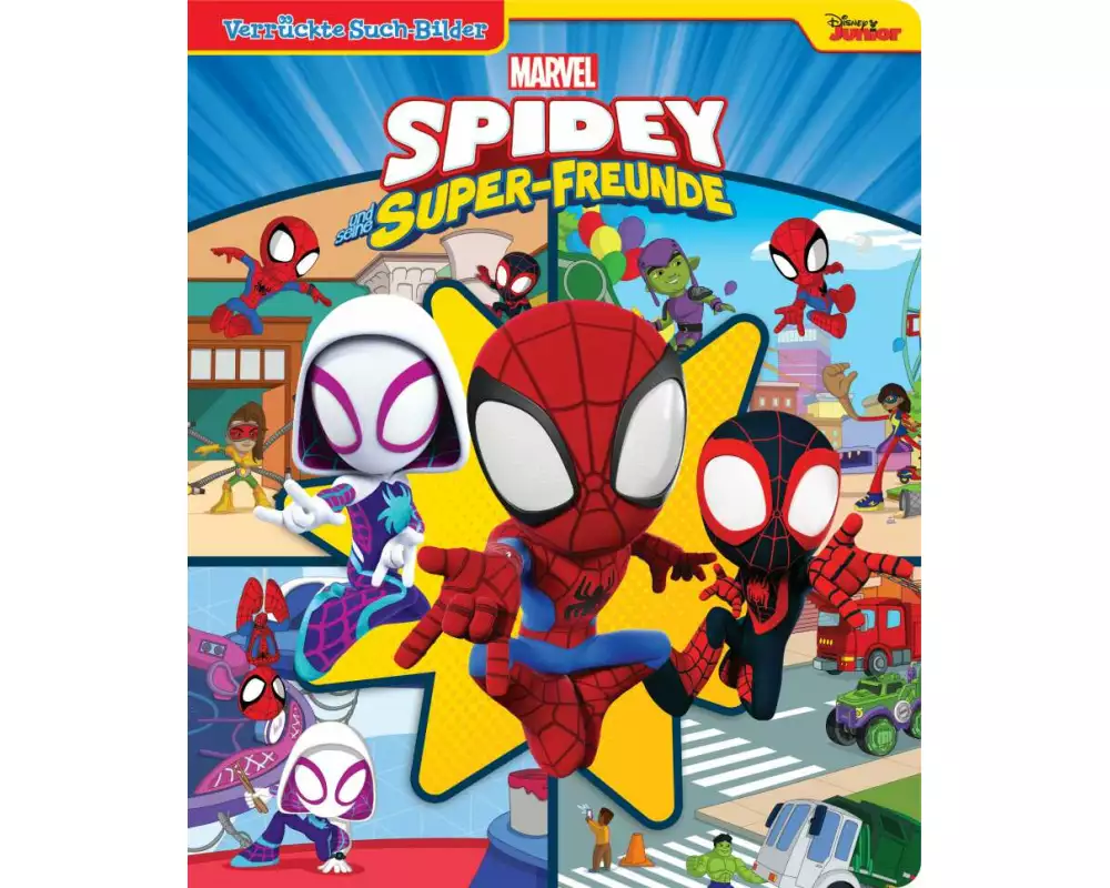 Marvel Spidey und seine Super-Freunde - Verrückte Such-Bilder, groß - Wimmelbuch - Pappbilderbuch mit wattiertem Umschlag