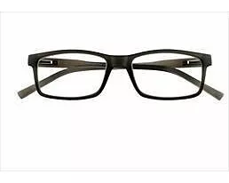 Brille. EDDY, G35000, anthrazit, mit Metallfederscharnier und Etui, +2.00 dpt