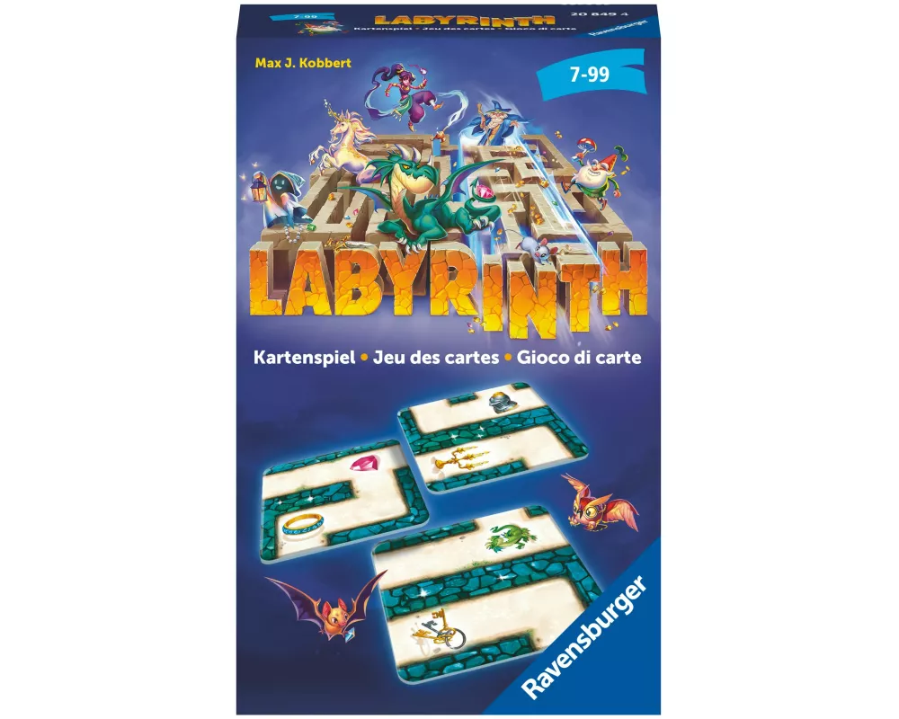 Labyrinth Kartenspiel - Reisespiel ab 7 Jahre