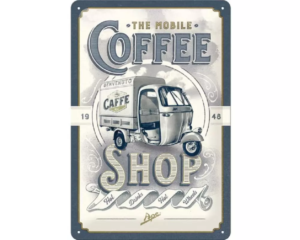 Nostalgic Art Schild Coffee Shop 20 x 30 cm, Metall