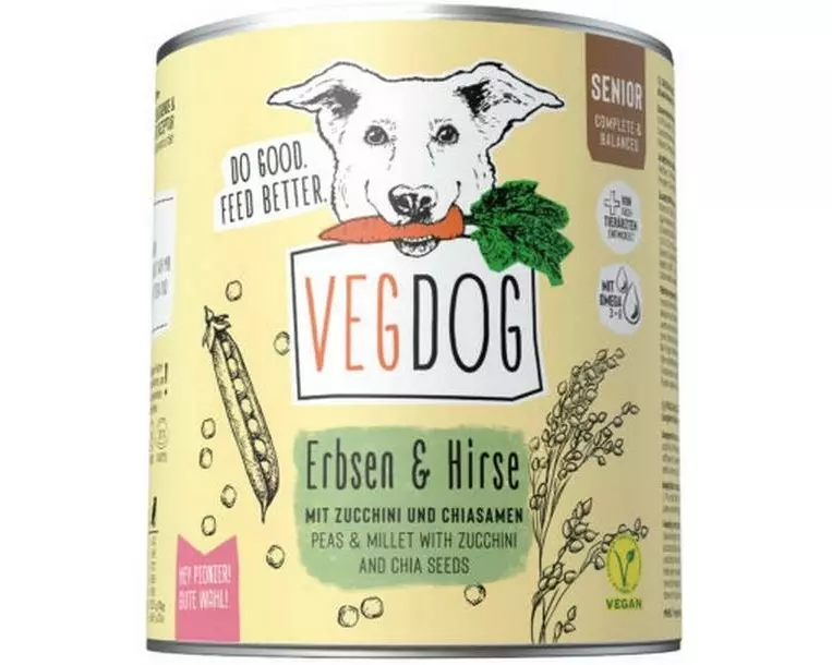 Vegdog Senior Erbsen + Hirse 800 g