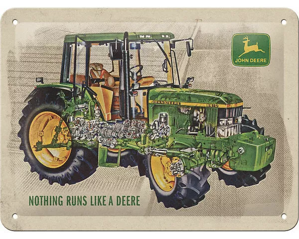 Blechschild. John Deere / Model 6410 Cutaway