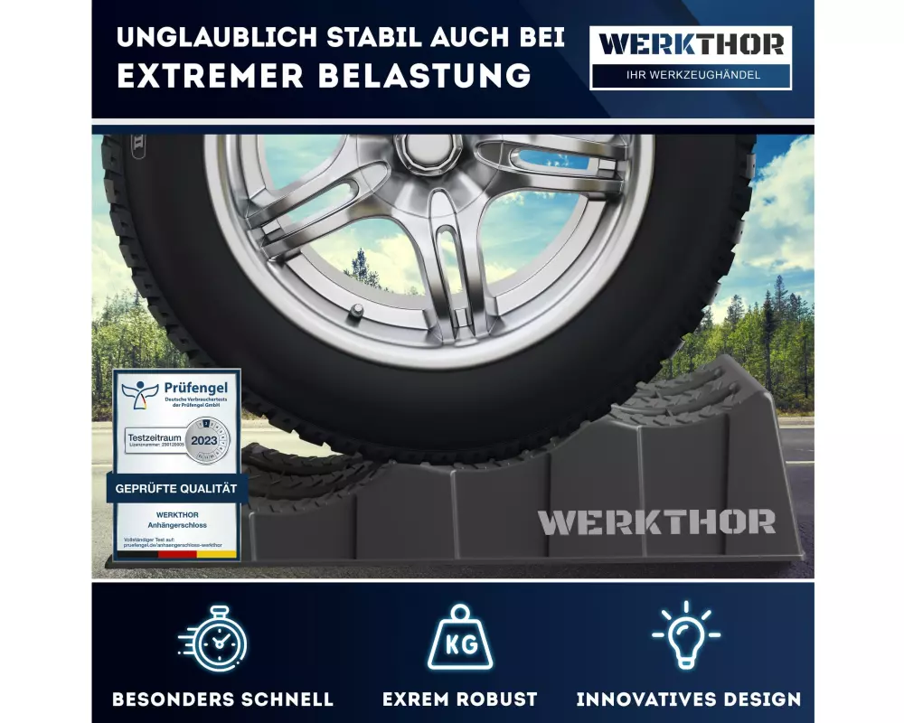 Werkthor Flache Auffahrkeile 2er Set, Grau