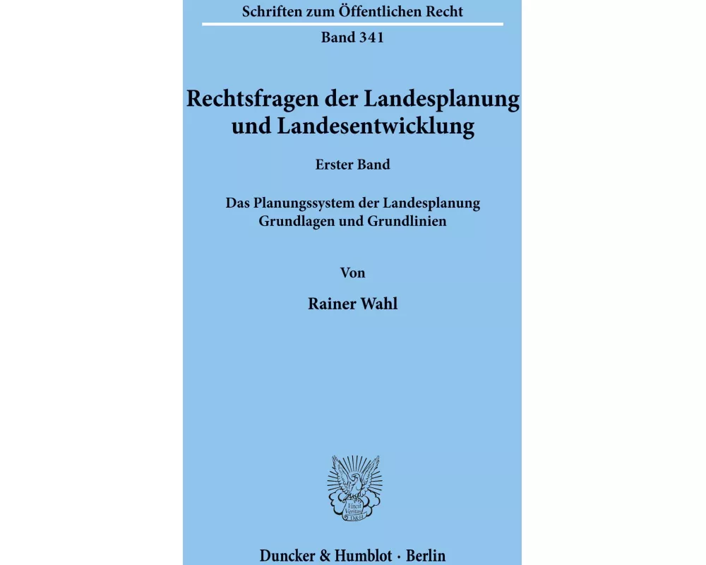 Rechtsfragen der Landesplanung und Landesentwicklung