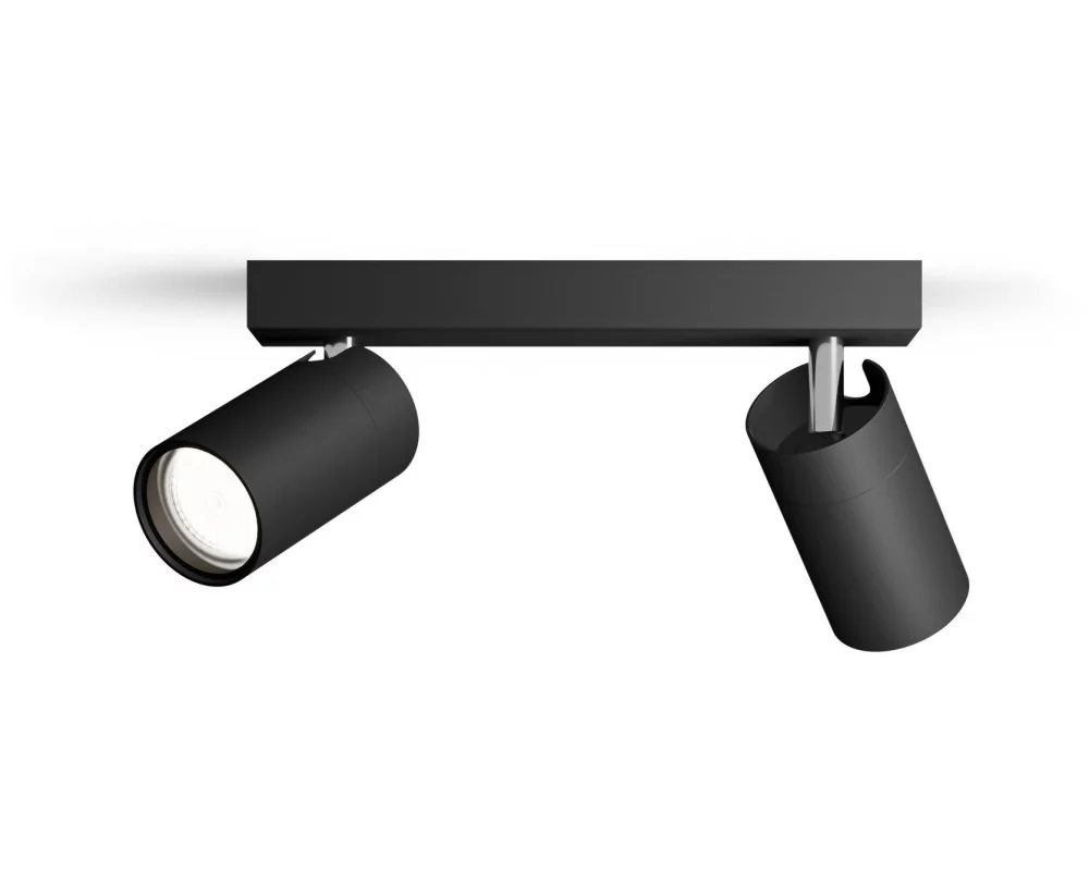 Philips Aufbauspot Idris GU10, IP44 Schwarz, ohne Leuchtmittel