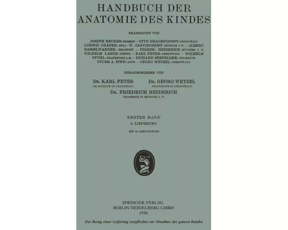 Handbuch der Anatomie des Kindes