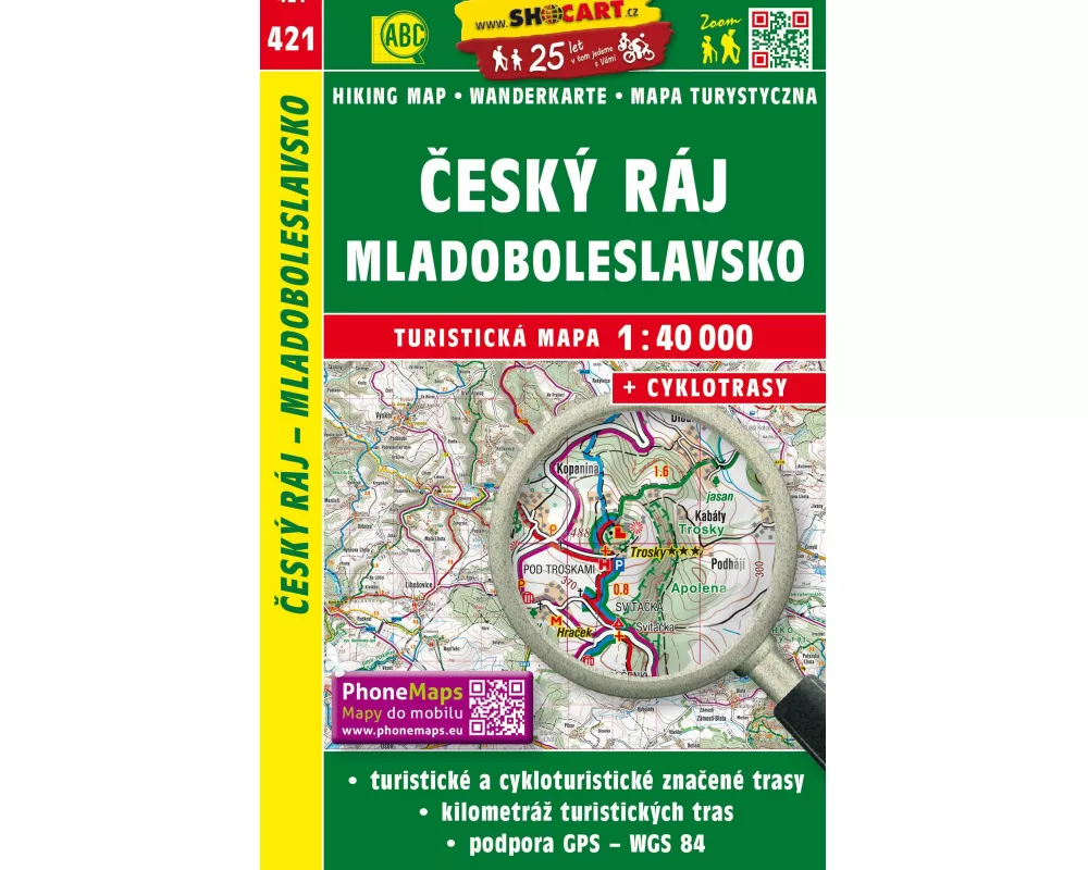 Wanderkarte Tschechien Cesky raj, Mladobleslavsko 1 : 40 000