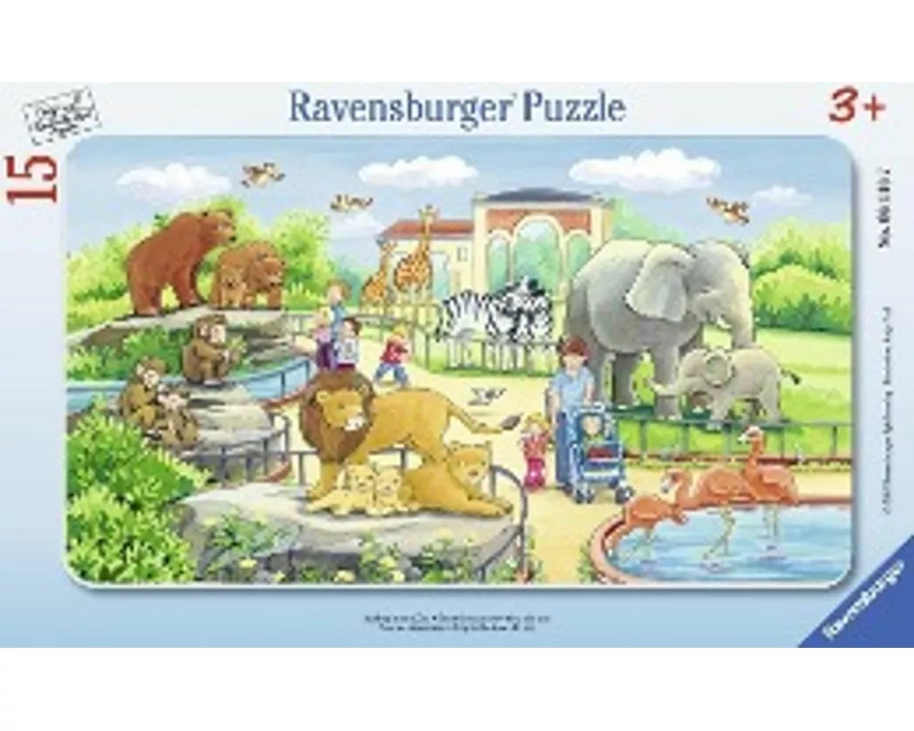 Kinderpuzzle 15 Teile - Ausflug in den Zoo
