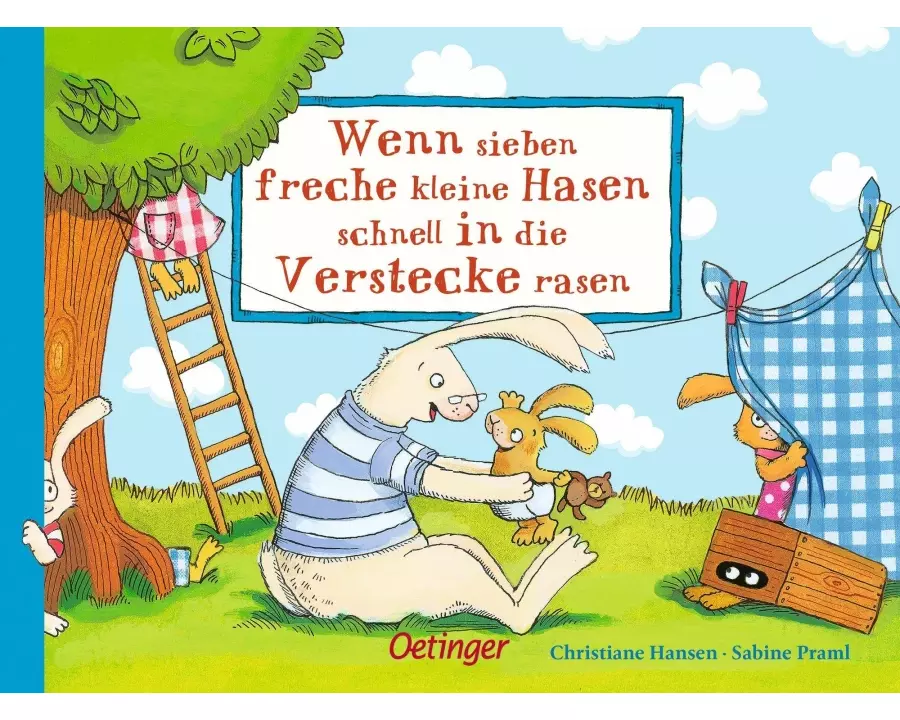 Wenn sieben freche kleine Hasen schnell in die Verstecke rasen
