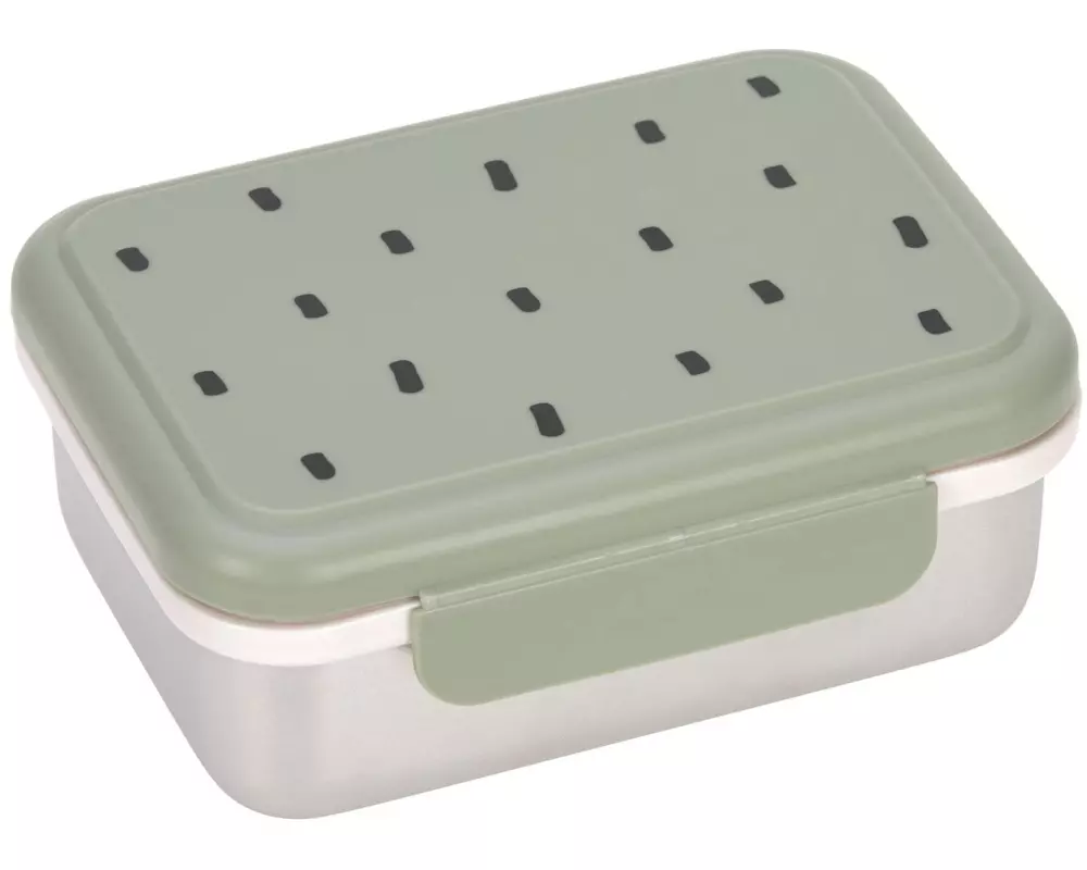 Lässig Lunchbox Edelstahl Happy Prints Olivgrün