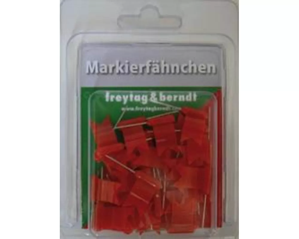 Markierfähnchen wehend, Rot