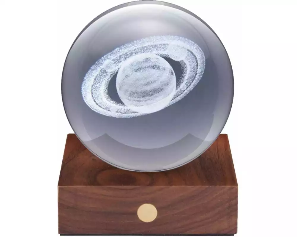 Gingko LED Stimmungslicht Amber Saturn Braun/Transparent