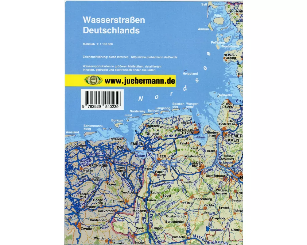 Wasserstraßen Deutschland 1 : 1 100 000