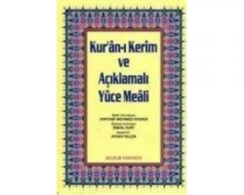 Kuran-i Kerim ve Aciklmali Yüce Meali Rahle Boy, 3lü Meal 2 Renk