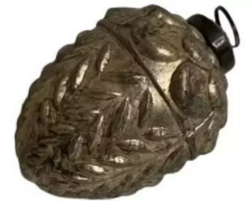 Schneider Korbwaren Weihnachtskugel Altgold