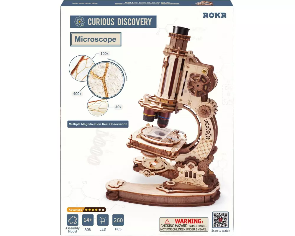 ROKR ROKR Mikroskop 3D-Holzpuzzle Holz