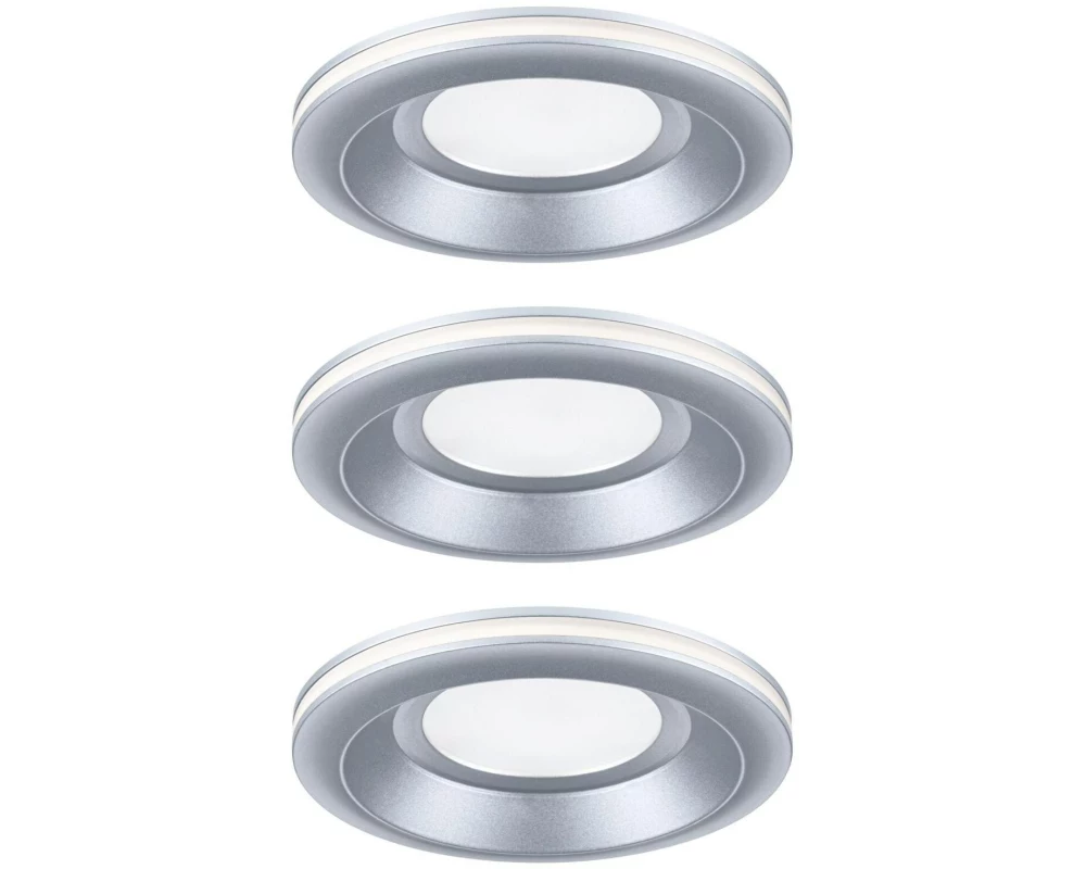 Paulmann Einbauleuchte LED Sormus 3er-Set Chrom