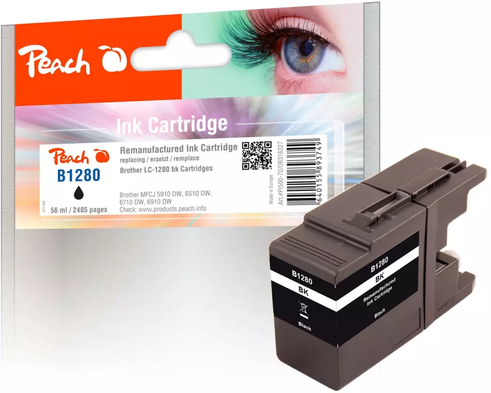 Peach Tinte Brother LC-1280 XL Black