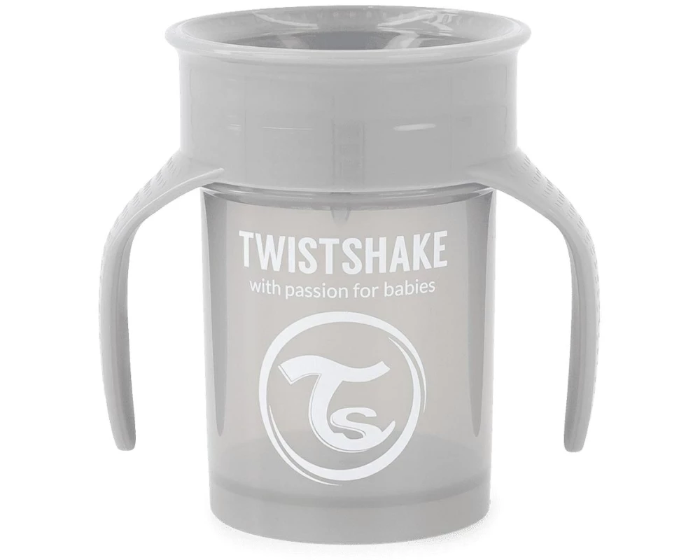 Twistshake Trinklernbecher 360 °Cup Pastel Grey