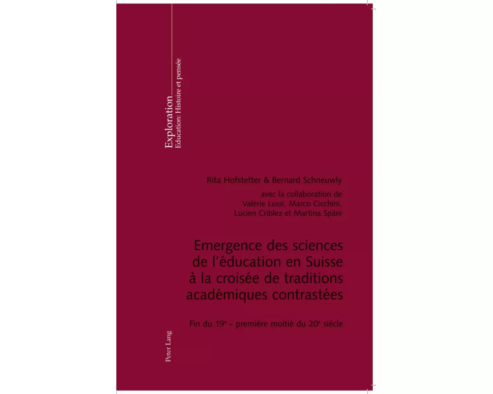 Emergence des sciences de l'éducation en Suisse à la croisée de traditions académiques contrastées