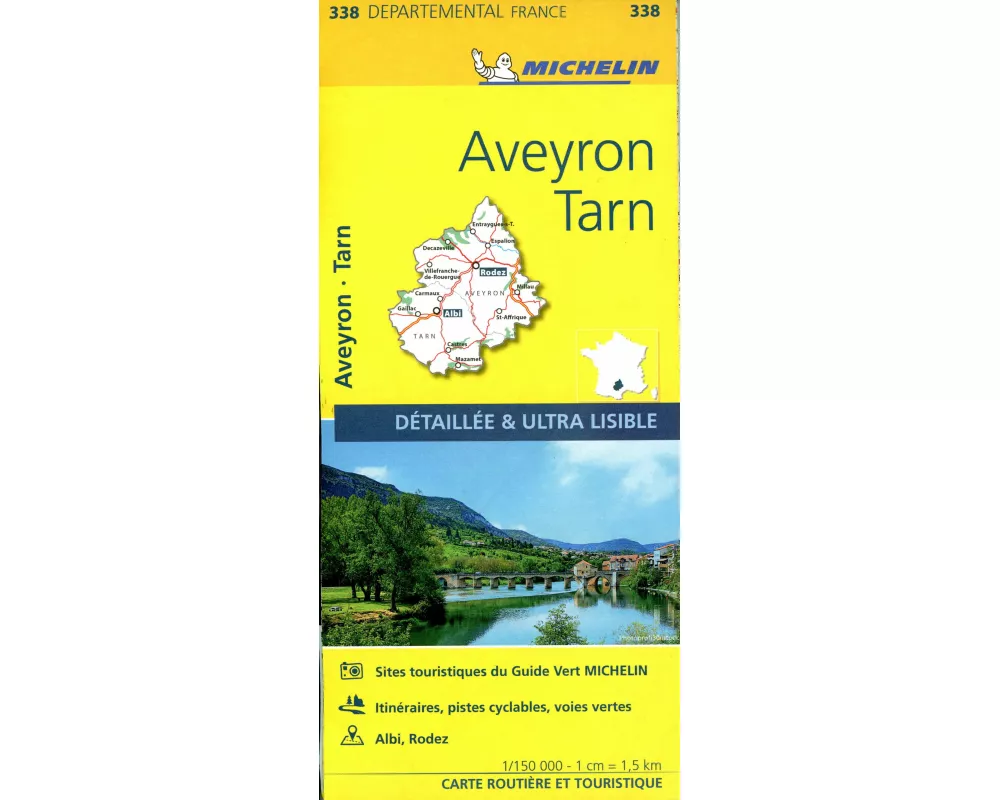 Michelin Local Map 338 Aveyron - Tarn