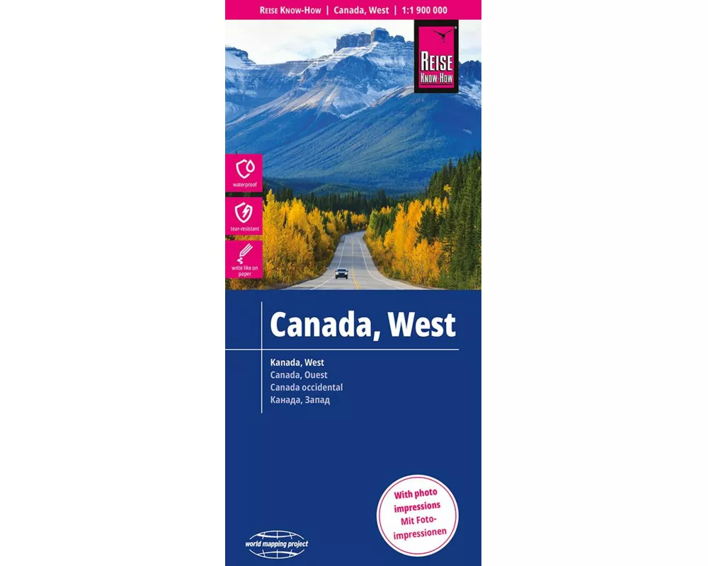 Reise Know-How Landkarte Kanada West / West Canada (1:1.900.000)
