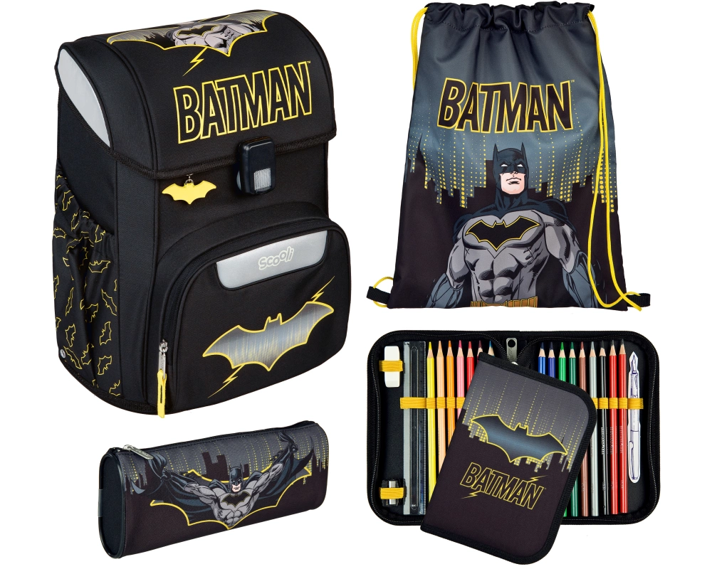 SCOOLI Schulthek-Set EasyStart BMAT8256 Batman 5-teilig