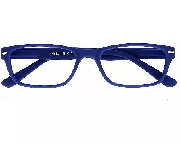 Brille. FEELING, G15600, blau, +2.50 dpt. Kunststoffbrille