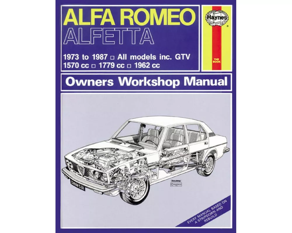 Alfa Romeo Alfetta (1973 - 1987) Haynes Repair Manual