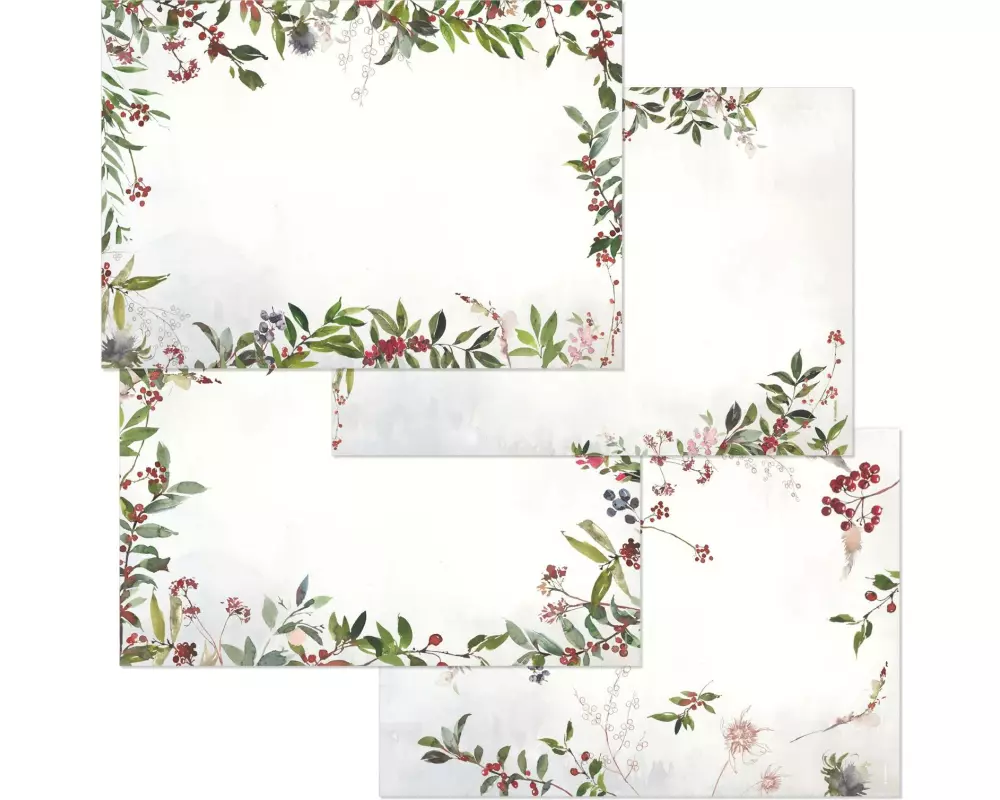Trendform Tischset Papiertischset WINTER BERRIES 4 Sujets à 12 Blatt