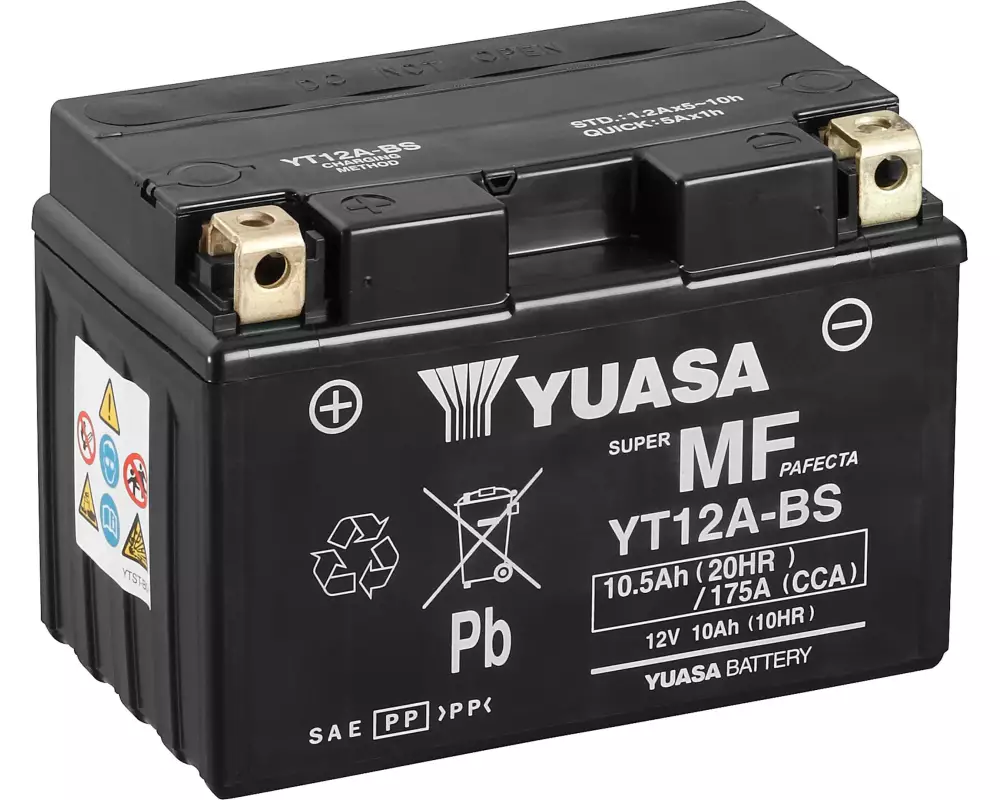 YUASA Motorradbatterie AGM 12V/10.5Ah/175A