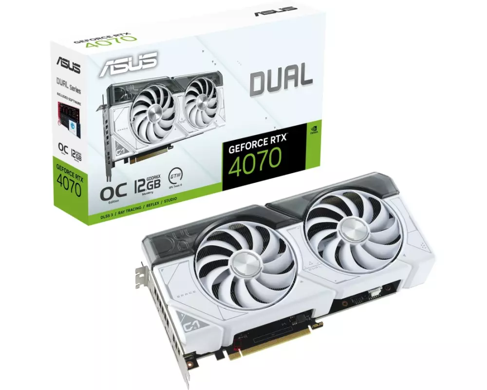 ASUS Grafikkarte Dual GeForce RTX 4070 White OC Edition 12 GB