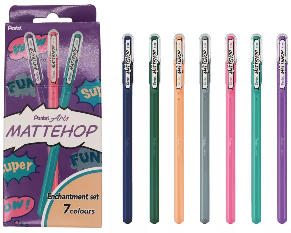 pentel Gelschreiber Mattehop Enchantment 1 mm, Mehrfarbig