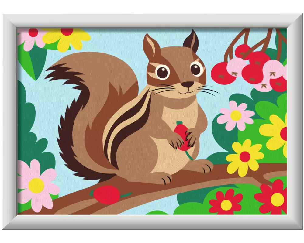 Ravensburger Malen nach Zahlen Streifenhörnchen Mehrfarbig