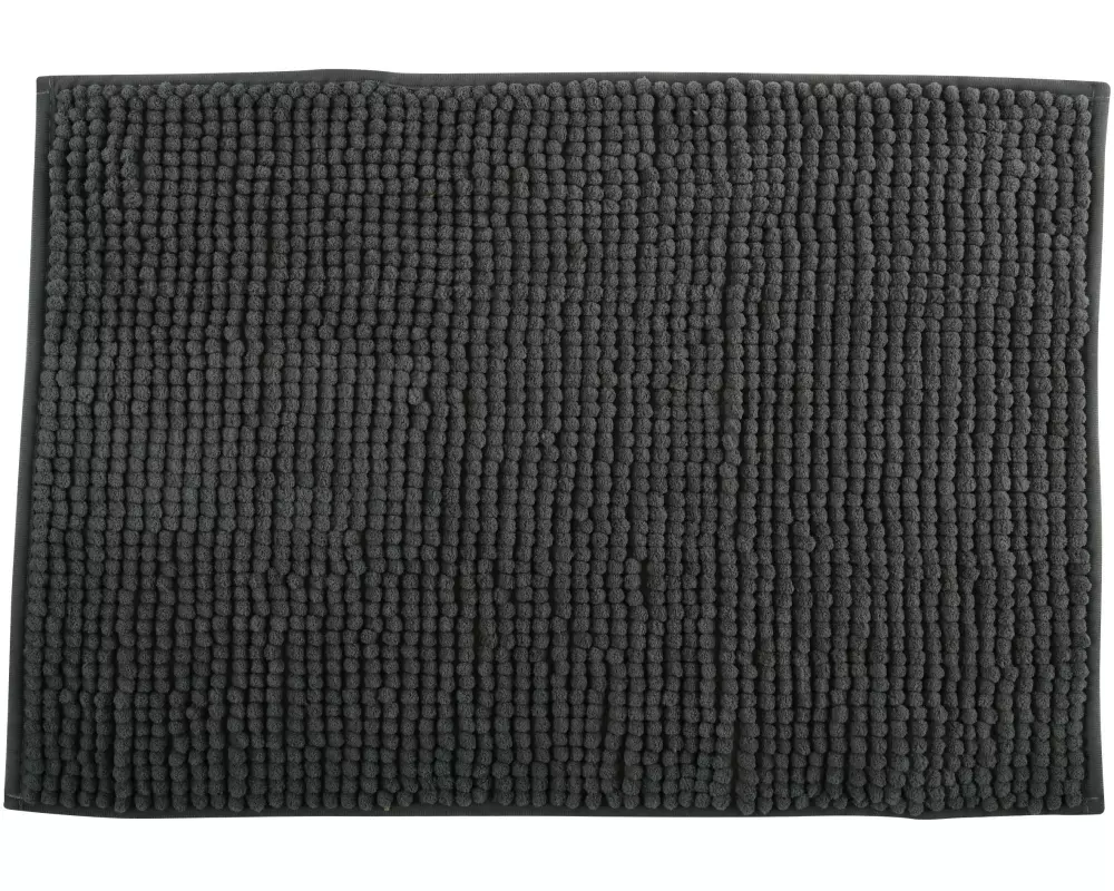 MSV Badteppich Chenille 40 x 60 cm, Dunkelgrau