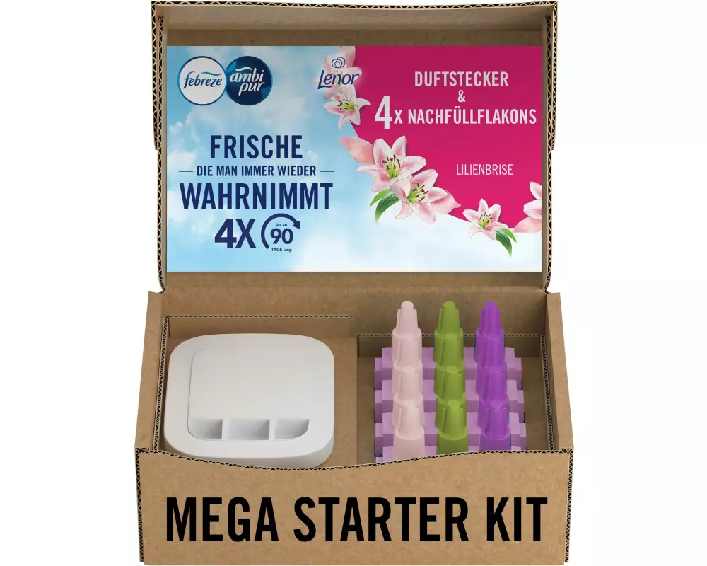 Febreze Duftstecker Smart Starter-Kit Nachfüllflakons Lilien