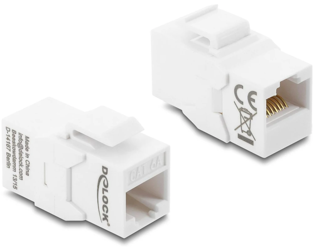 Delock Keystone-Modul Kupplung RJ45 Buchse zu RJ45 Buchse Cat.6A