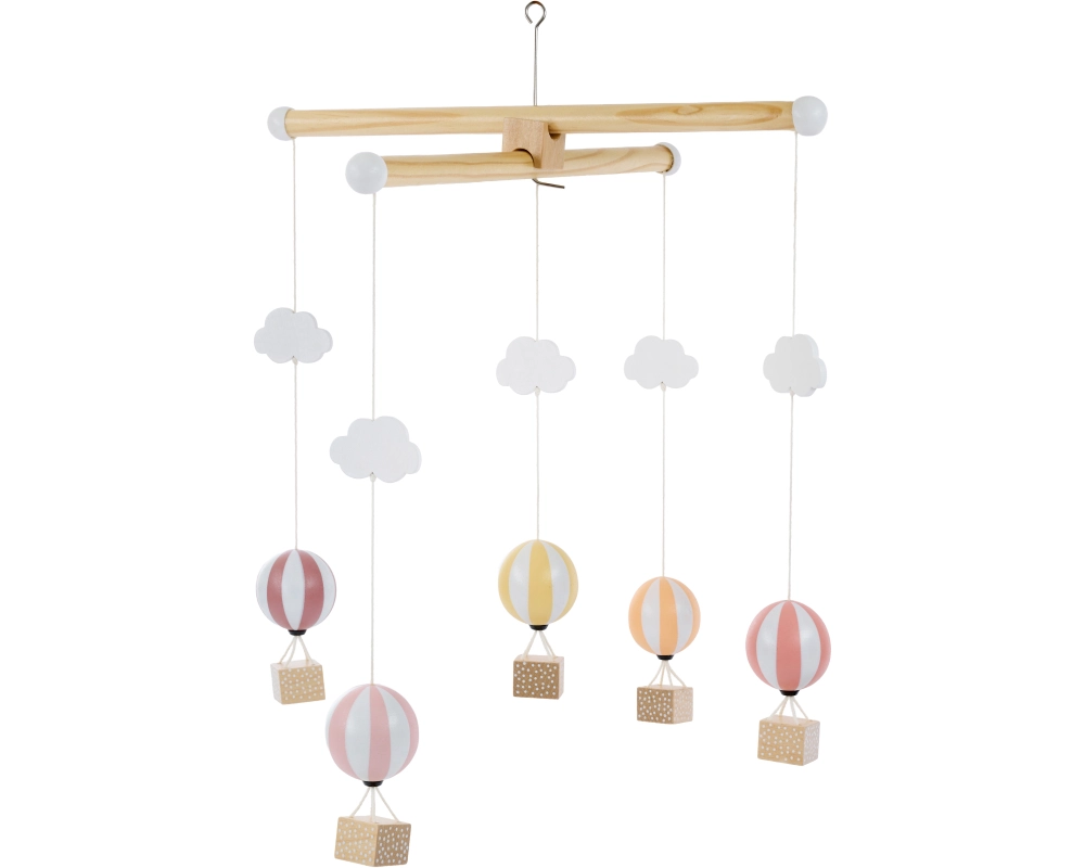JABADABADO Mobile Heissluftballon 34x37cm T338 rosa