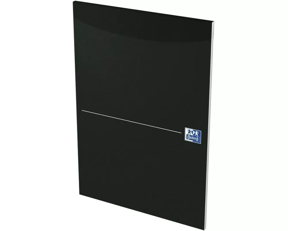 Oxford Schreibblock Briefblock Essentials A4, liniert, Schwarz