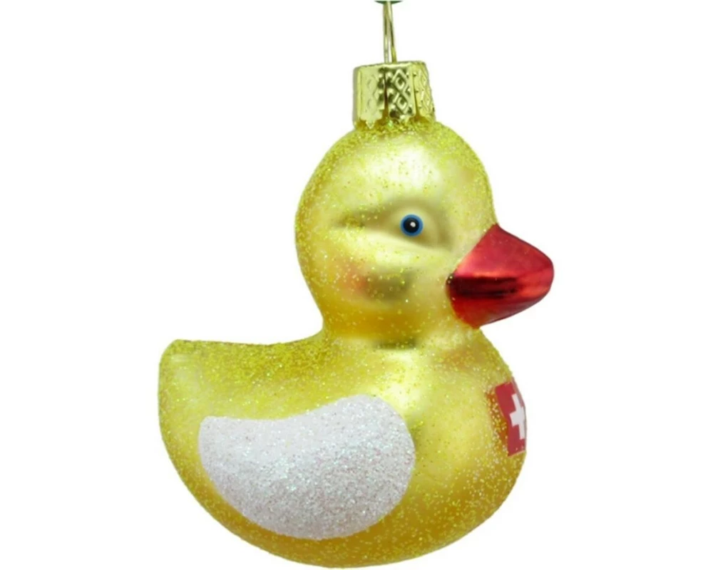 creanorm Weihnachtskugel Badeente Gold